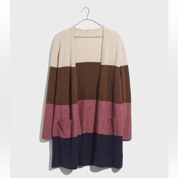 Madewell Kent Striped Cardigan Sweater in Coziest Yarn - Picture 5 of 8